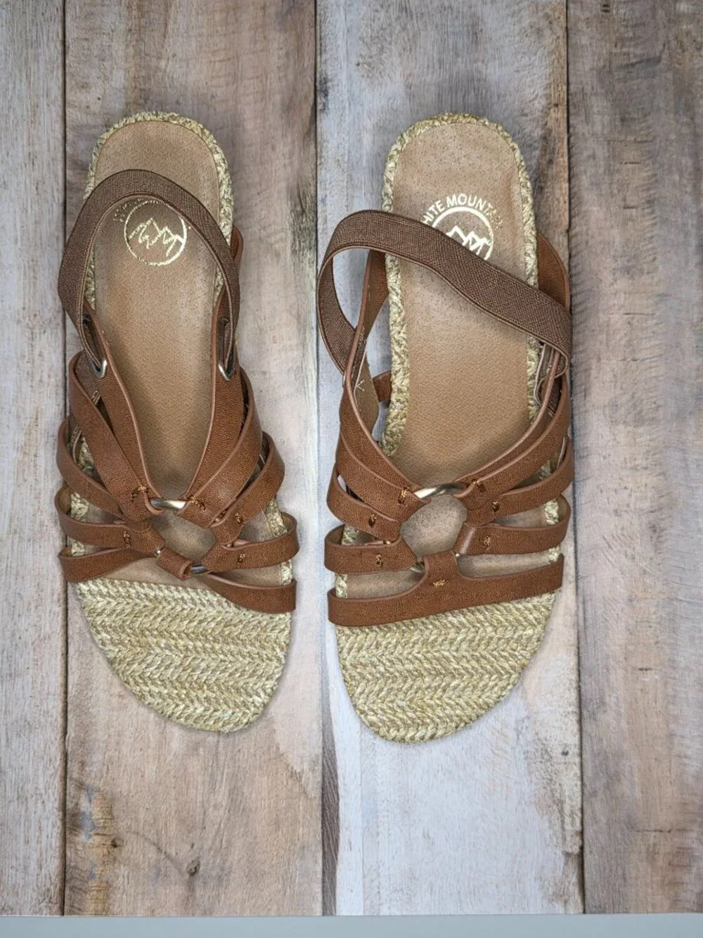 BNWT White Mountain Sling Back Wedge Sandal